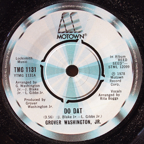 Grover Washington, Jr. : Do Dat / Reed Seed (Trio Tune) (7")
