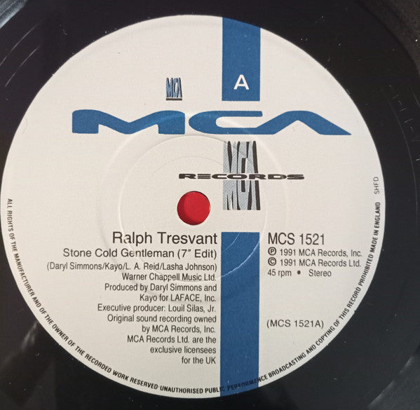 Ralph Tresvant Featuring Bobby Brown : Stone Cold Gentleman (7")