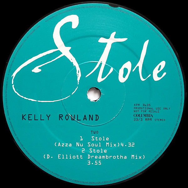Kelly Rowland : Stole (12", Promo)