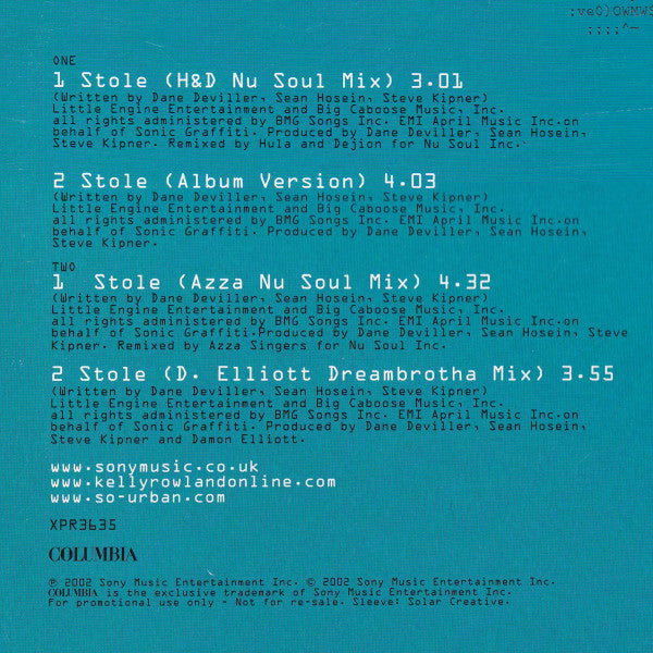 Kelly Rowland : Stole (12", Promo)