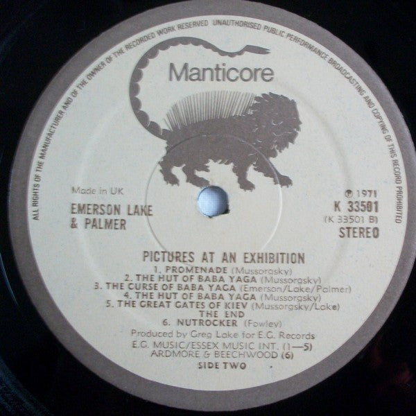 Emerson, Lake & Palmer : Pictures At An Exhibition (LP, Album)