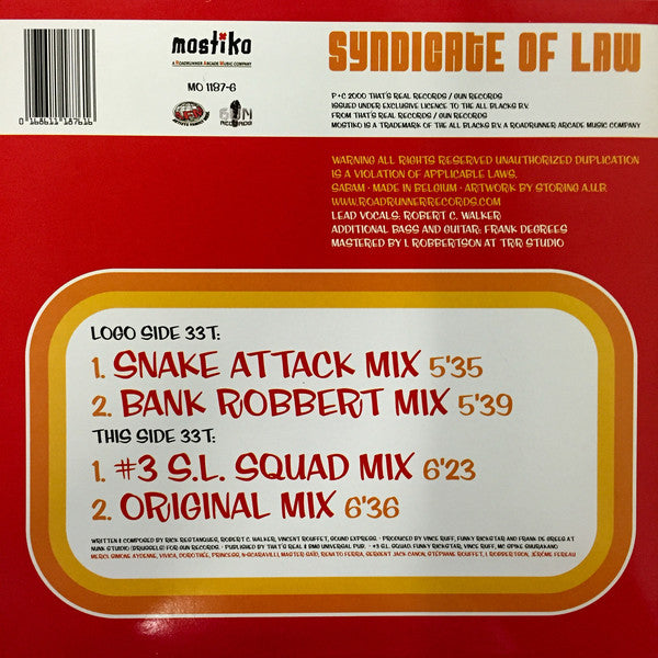 Syndicate Of Law : Early In The Morning (12")