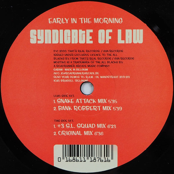 Syndicate Of Law : Early In The Morning (12")