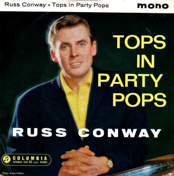 Russ Conway : Tops In Party Pops (7", EP, Mono)