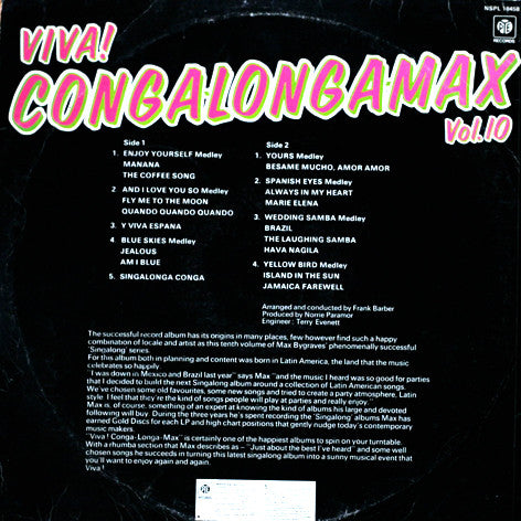 Max Bygraves : Viva! Congalongamax Vol.10  (LP, Album)