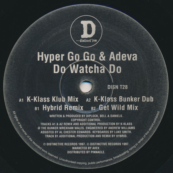 Hyper Go Go & Adeva : Do Watcha Do (12")