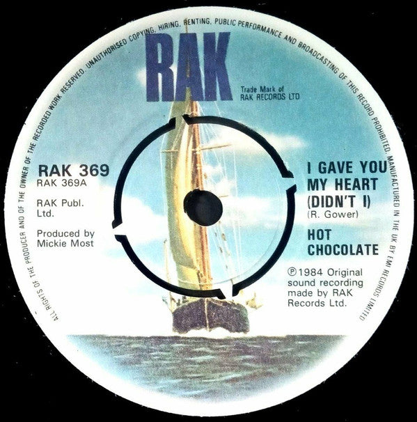 Hot Chocolate : I Gave You My Heart (Didn't I) (7", Single)
