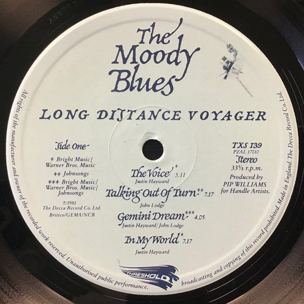 The Moody Blues : Long Distance Voyager (LP, Album, Gat)