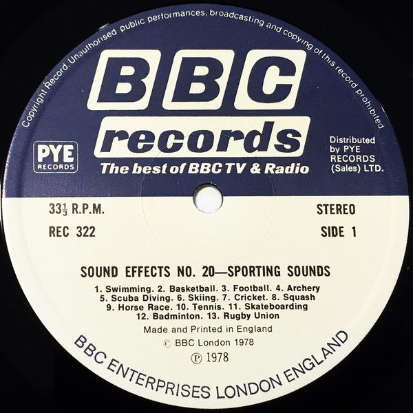 No Artist : Sporting Sound Effects (LP, Mono)