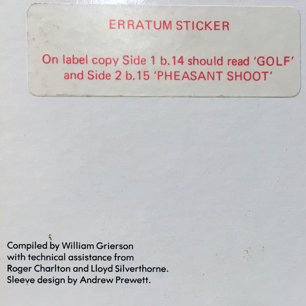 No Artist : Sporting Sound Effects (LP, Mono)