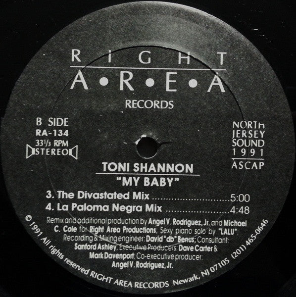 Toni Shannon : My Baby (12")