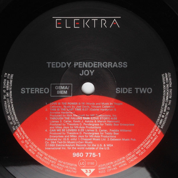 Teddy Pendergrass : Joy (LP, Album)
