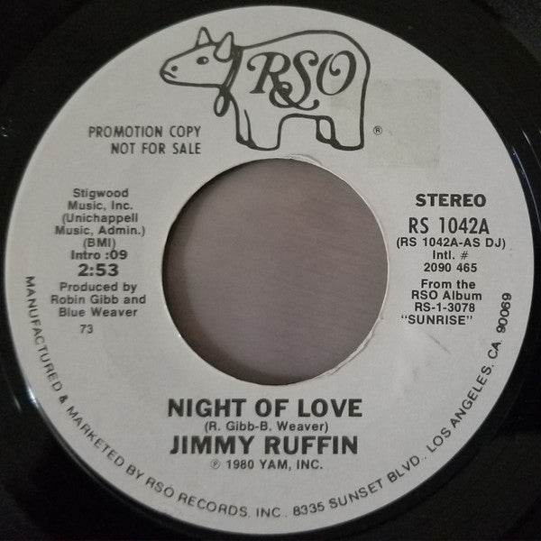 Jimmy Ruffin : Night Of Love (7", Promo, Styrene)