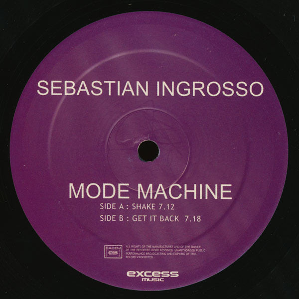 Sebastian Ingrosso : Mode Machine (12")