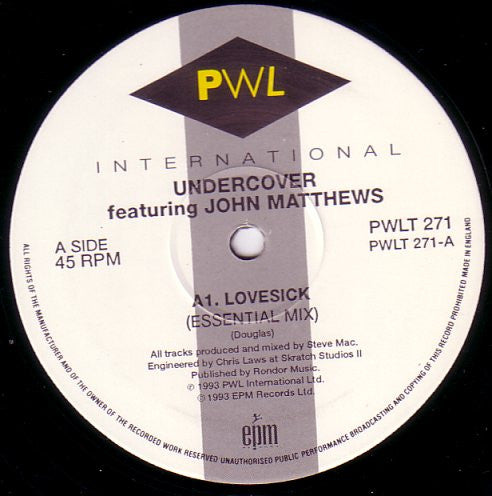 Undercover Featuring John Matthews (2) : Lovesick (12")