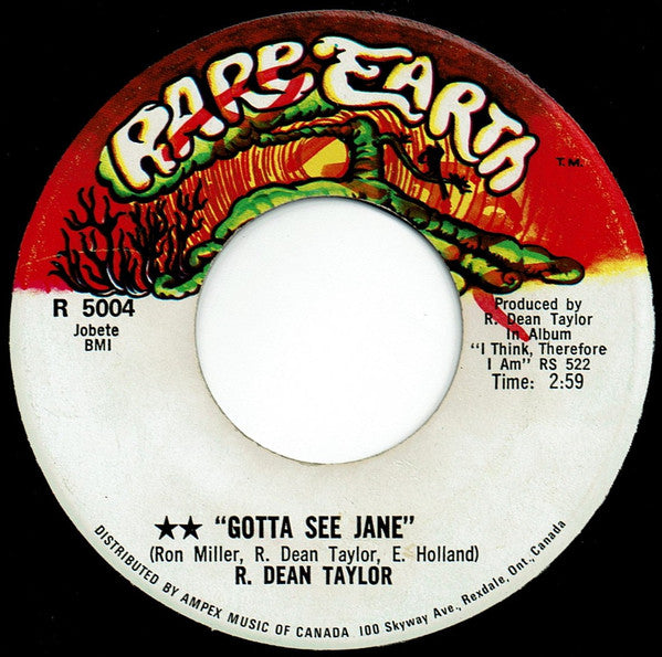 R. Dean Taylor : Gotta See Jane / Back Street (7", Single)