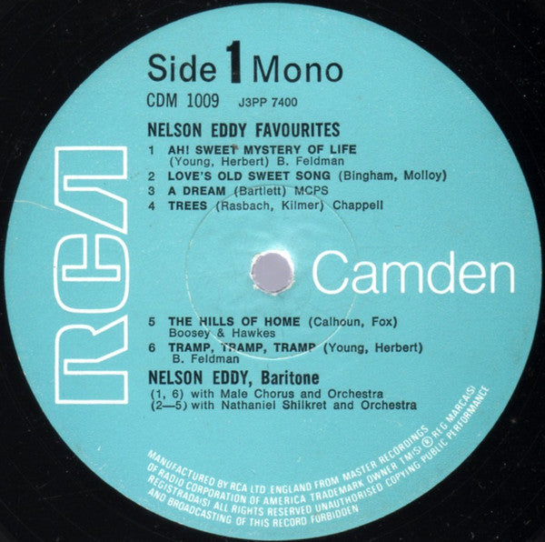 Nelson Eddy : Favourites (LP, Comp, Mono, RP)