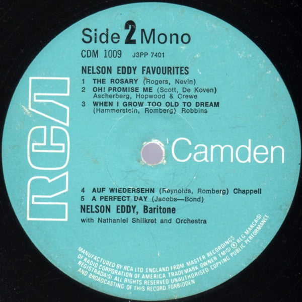 Nelson Eddy : Favourites (LP, Comp, Mono, RP)