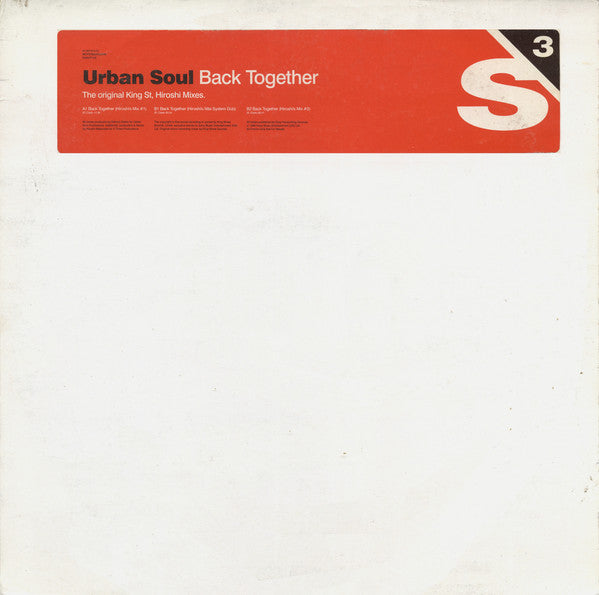 Urban Soul : Back Together (The Original King Street Hiroshi Mixes) (12", Promo, W/Lbl)
