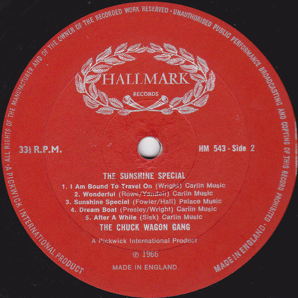 Chuck Wagon Gang : The Sunshine Special (LP, Album, Mono, RE)