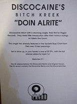 Discocaine's Bitch Creek : Doin' Alrite (12", W/Lbl)