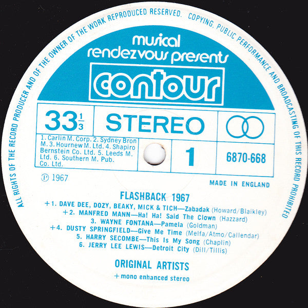 Various : Flashback 1967 (LP, Album, Comp)