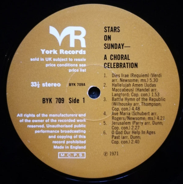 400 Voices And Two Brass Bands : Stars On Sunday - A Choral Celebration (LP)