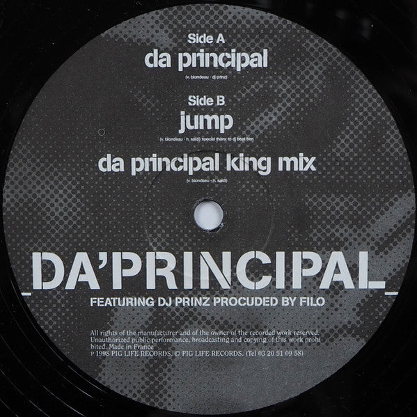 Filo (3) Feat. DJ Prinz : Da Principal (12")