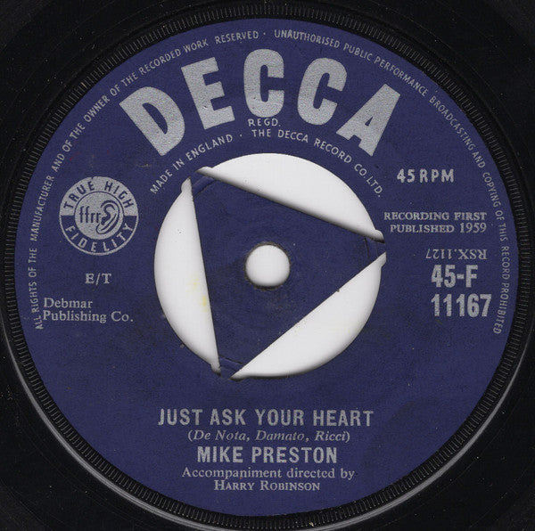 Mike Preston : Mr. Blue (7", Tri)