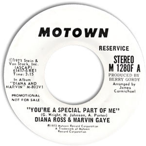 Diana Ross & Marvin Gaye : You're A Special Part Of Me (7", Mono, Promo)
