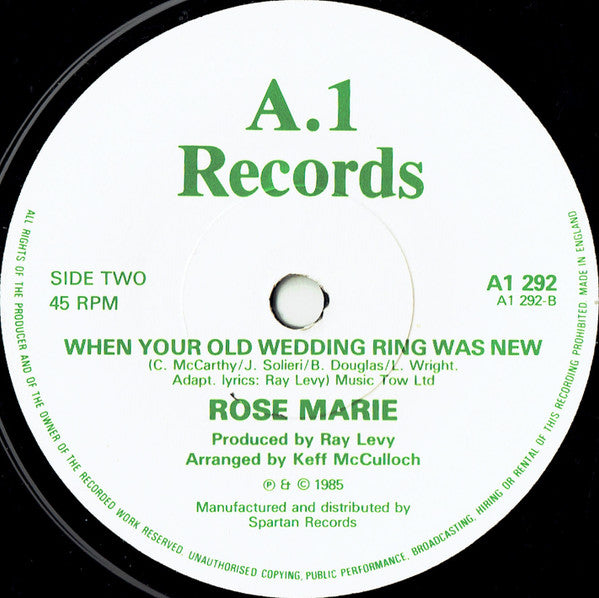 Rose Marie (3) : All The Love (In The World) (7")