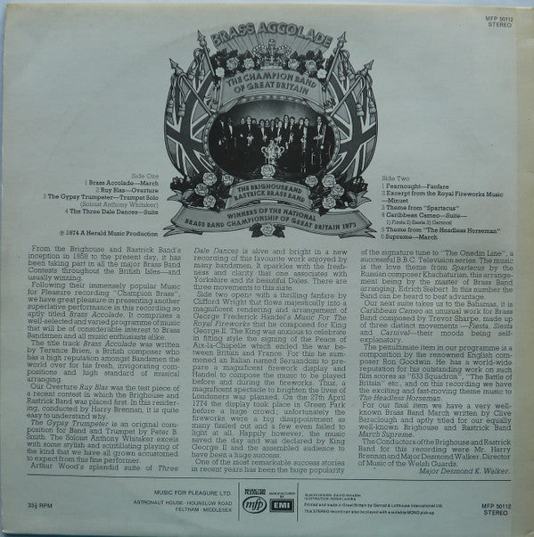 The Brighouse And Rastrick Brass Band : Brass Accolade (LP)
