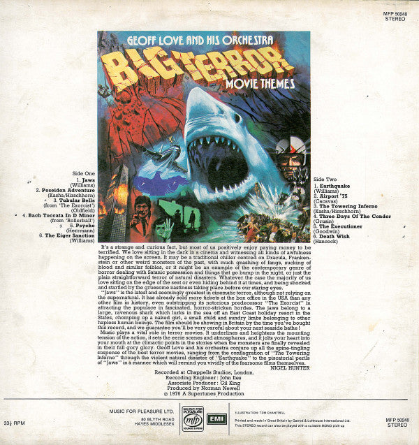 Geoff Love & His Orchestra : Big Terror Movie Themes (LP, Album)