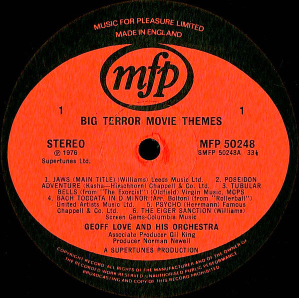 Geoff Love & His Orchestra : Big Terror Movie Themes (LP, Album)