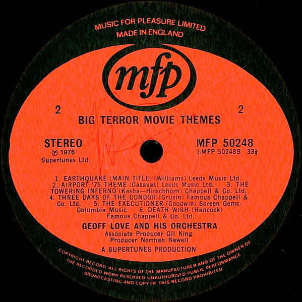 Geoff Love & His Orchestra : Big Terror Movie Themes (LP, Album)