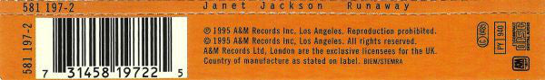 Janet Jackson : Runaway (CD, Single, PDO)
