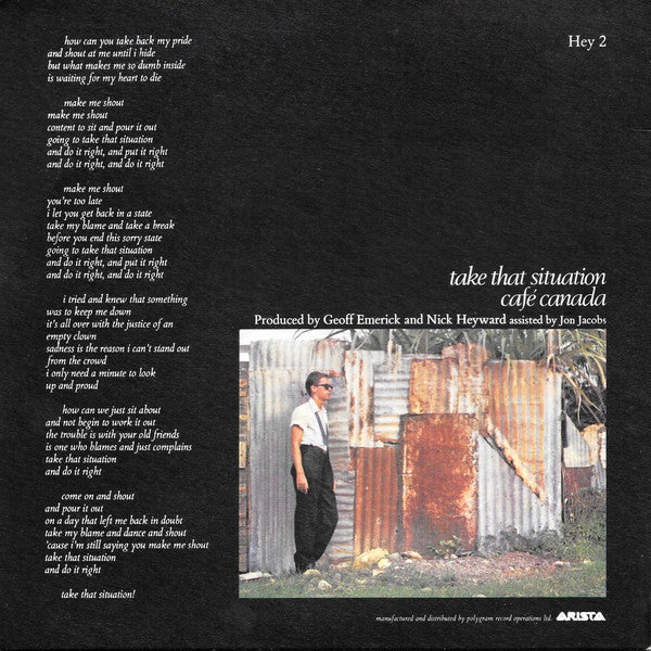 Nick Heyward : Take That Situation (7", Single, Gat)