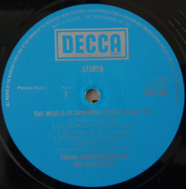 Frank Chacksfield & His Orchestra : The World Of Immortal Strauss Waltzes (LP, Album, RE)