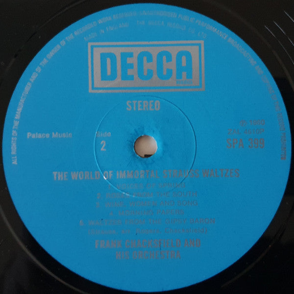 Frank Chacksfield & His Orchestra : The World Of Immortal Strauss Waltzes (LP, Album, RE)
