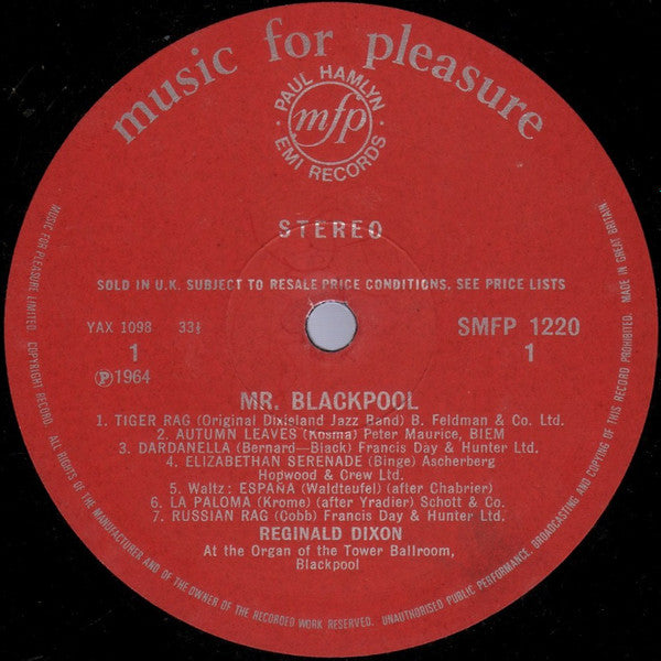 Reginald Dixon : Mr Blackpool (LP, Album, RE)