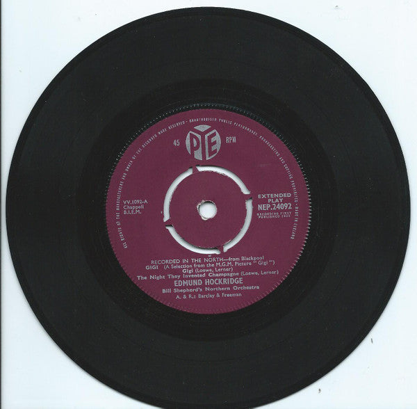 Edmund Hockridge With Bill Shepherd 's Northern Orchestra : A Selection From The M.G.M. Picture "Gigi" (7", EP)