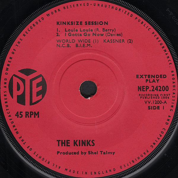 The Kinks : Kinksize Session (7", EP, Mono)
