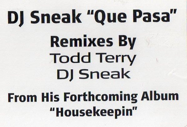 DJ Sneak : Que Pasa (12", Promo)