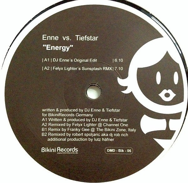 DJ Enne Vs. Tiefstar : Energy (12")