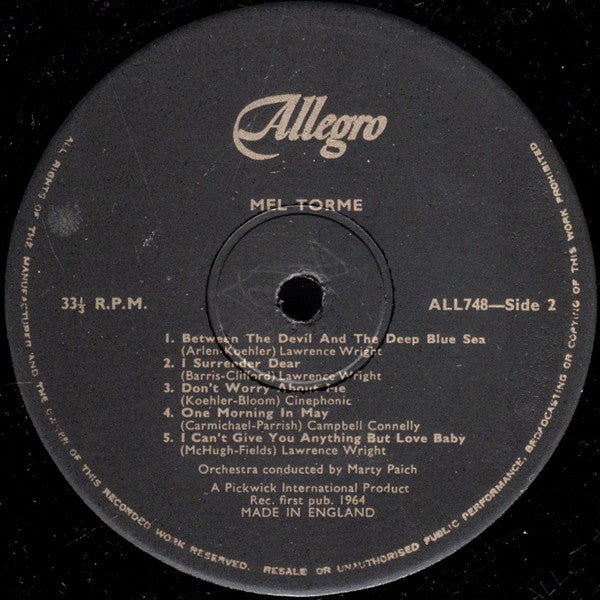 Mel Tormé : I've Got The World On A String ! (LP, Album)