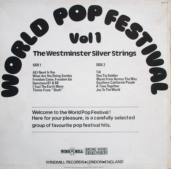 The Westminster Silver Strings : World Pop Festival Vol 1 (LP)