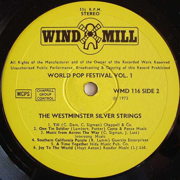 The Westminster Silver Strings : World Pop Festival Vol 1 (LP)