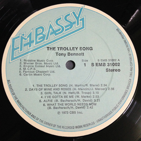 Tony Bennett : The Trolley Song (LP, Comp)