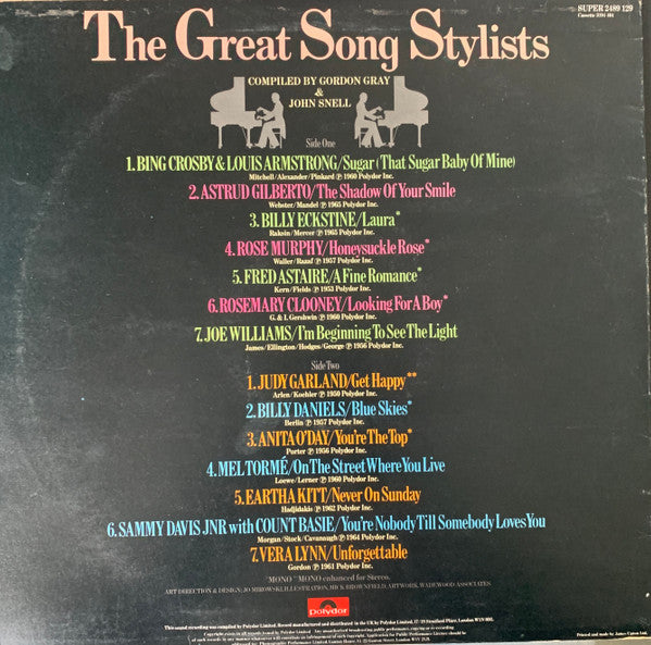 Various : The Great Song Stylists (LP, Comp)