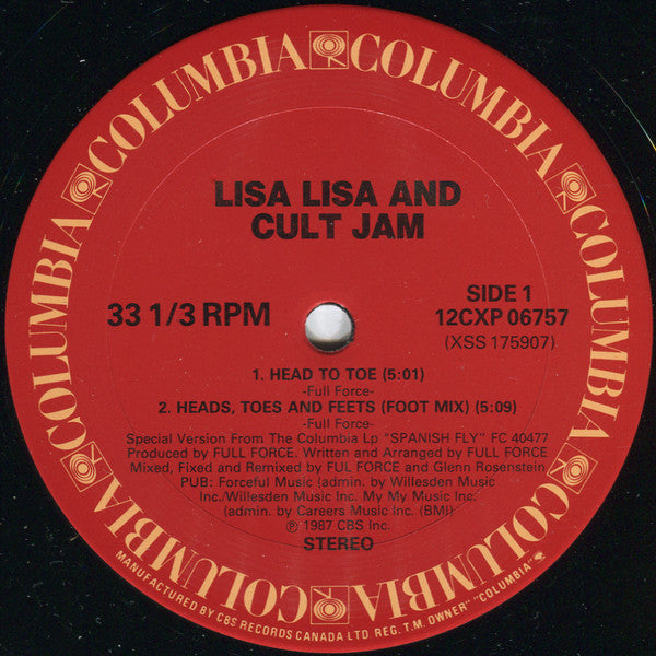 Lisa Lisa & Cult Jam : Head To Toe (12")